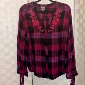 Como Vintage Tie Wrist Sz XXL women’s Blouse